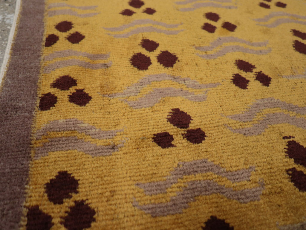 Vintage Turkish Art Deco Throw Rug, No.15319 - Galerie Shabab