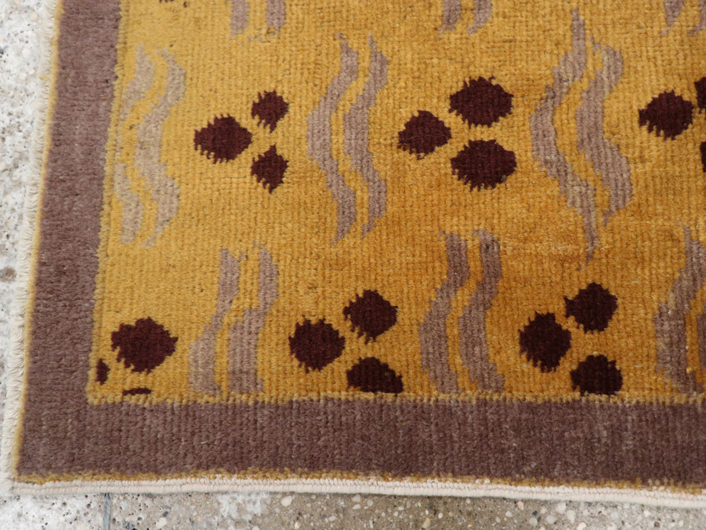 Vintage Turkish Art Deco Throw Rug, No.15319 - Galerie Shabab
