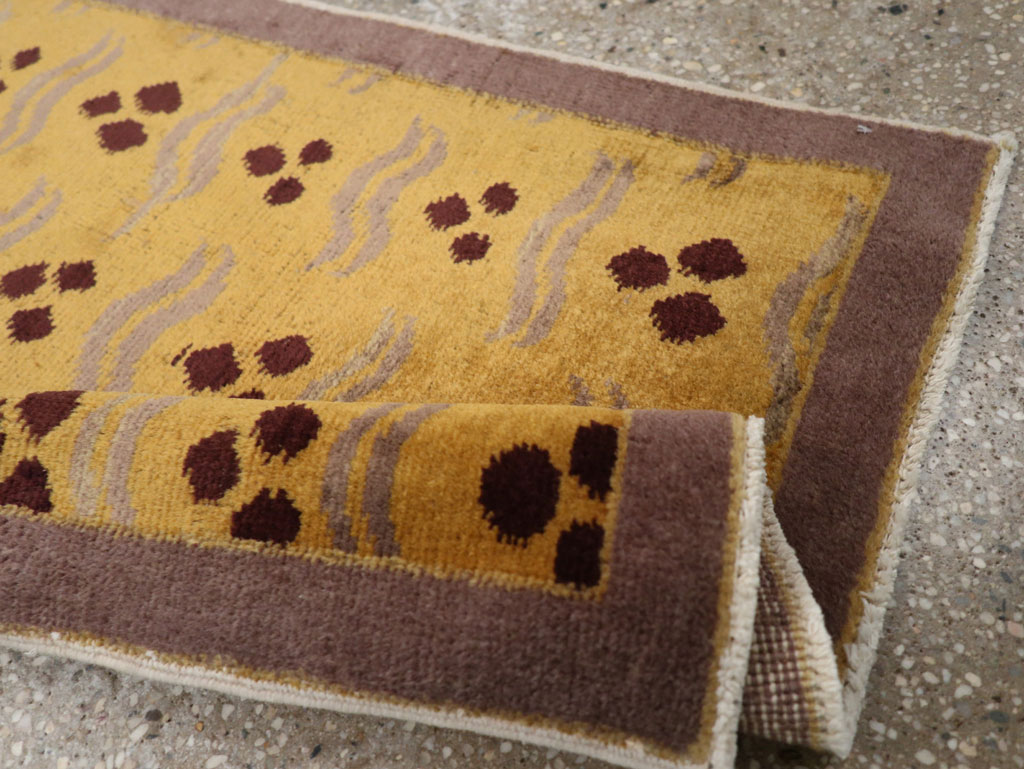 Vintage Turkish Art Deco Throw Rug, No.15319 - Galerie Shabab