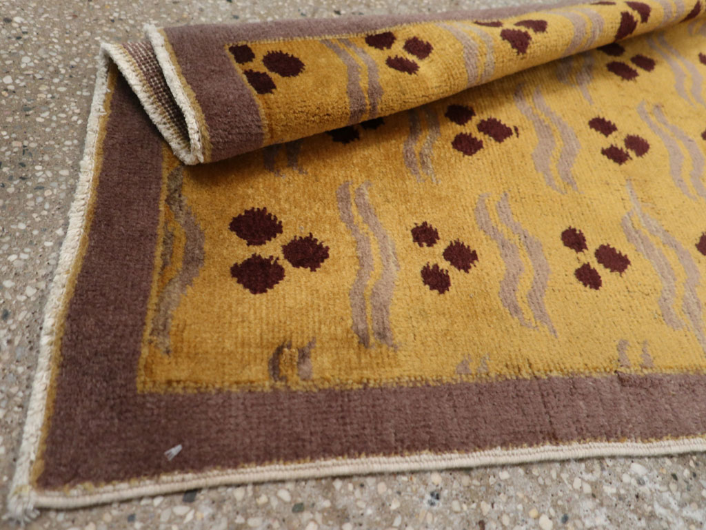 Vintage Turkish Art Deco Throw Rug, No.15319 - Galerie Shabab