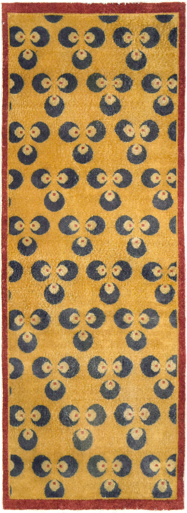 Vintage Turkish Anatolian Art Deco Style Small Runner, No.15322 - Galerie Shabab