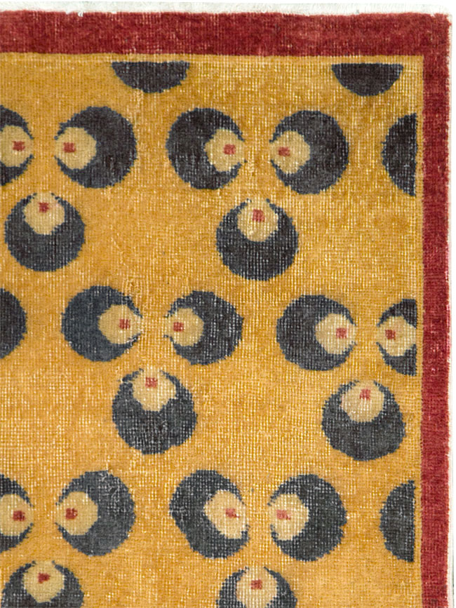 Vintage Turkish Anatolian Art Deco Style Small Runner, No.15322 - Galerie Shabab