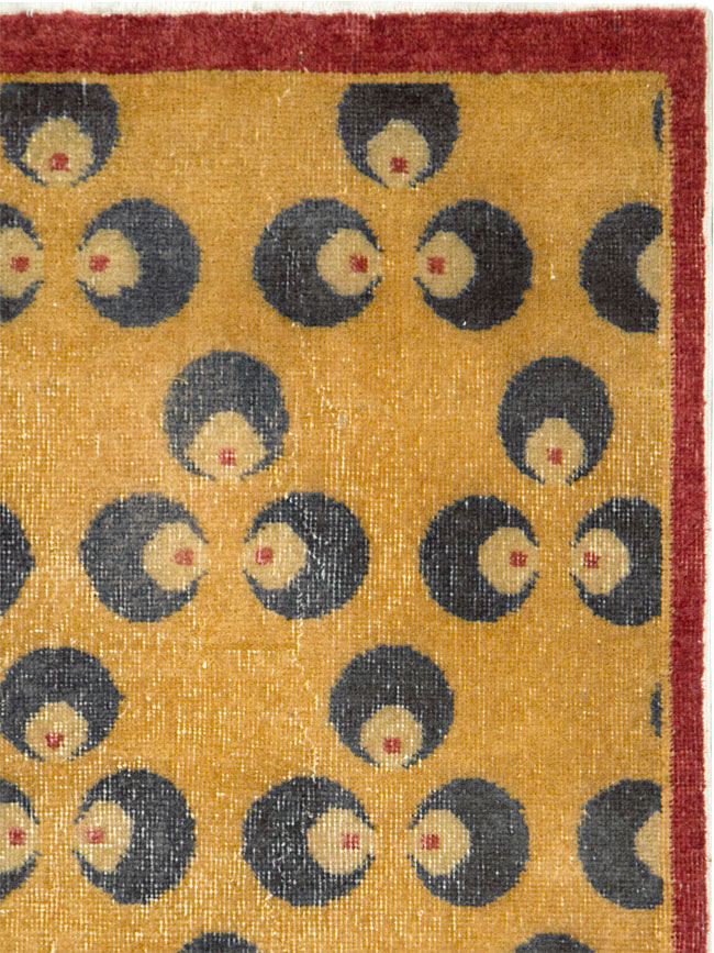 Vintage Turkish Anatolian Art Deco Style Small Runner, No.15322 - Galerie Shabab