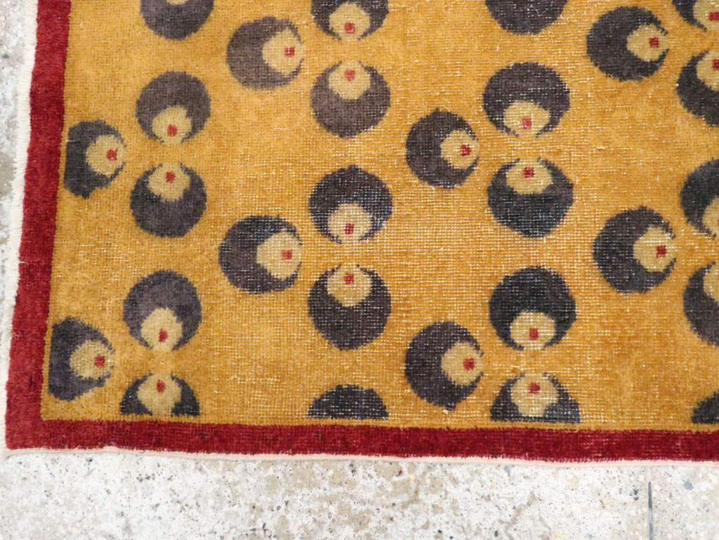 Vintage Turkish Anatolian Art Deco Style Small Runner, No.15322 - Galerie Shabab