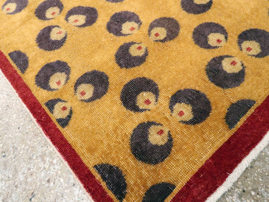 Vintage Turkish Anatolian Art Deco Style Small Runner, No.15322 - Galerie Shabab