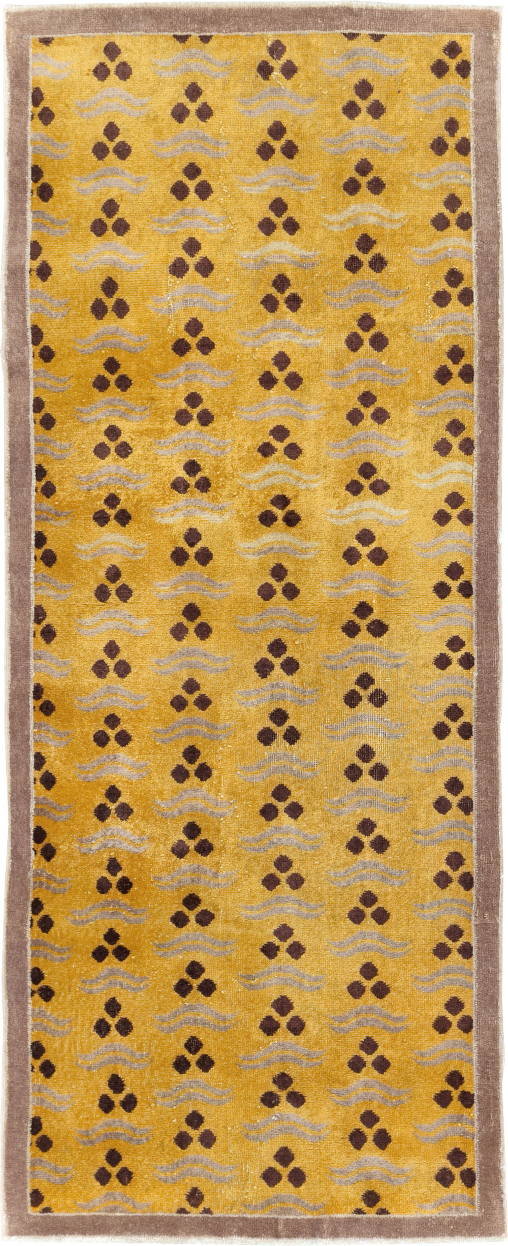 Vintage Turkish Anatolian Art Deco Style Small Runner, No.15323 - Galerie Shabab