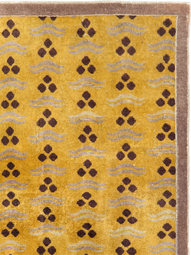 Vintage Turkish Anatolian Art Deco Style Small Runner, No.15323 - Galerie Shabab