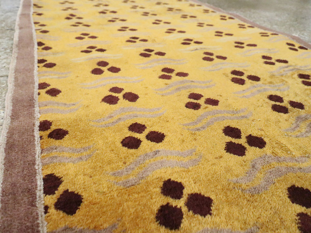 Vintage Turkish Anatolian Art Deco Style Small Runner, No.15323 - Galerie Shabab