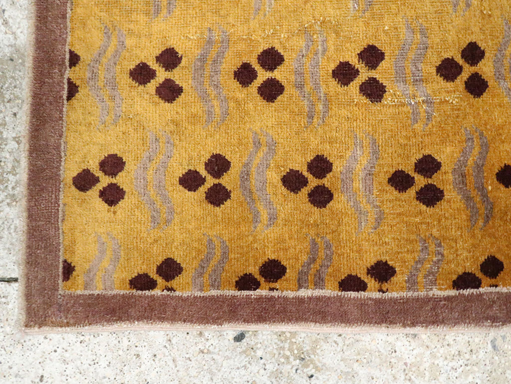 Vintage Turkish Anatolian Art Deco Style Small Runner, No.15323 - Galerie Shabab