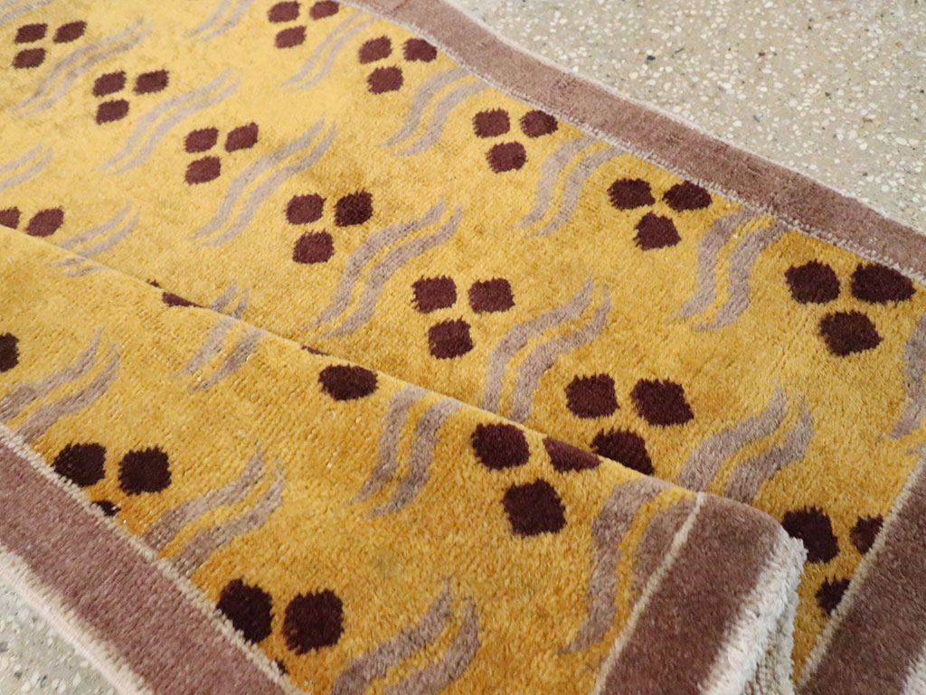 Vintage Turkish Anatolian Art Deco Style Small Runner, No.15323 - Galerie Shabab