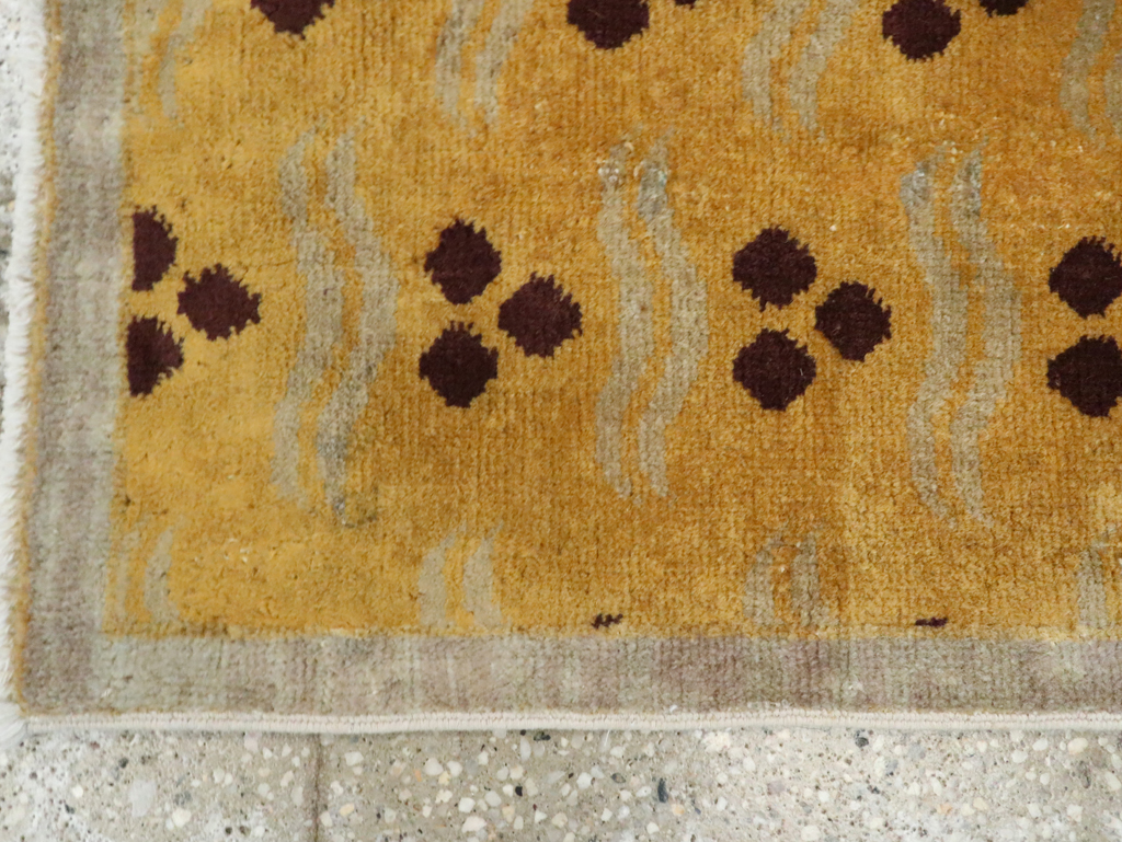 Vintage Turkish Art Deco Throw Rug, No.15326 - Galerie Shabab