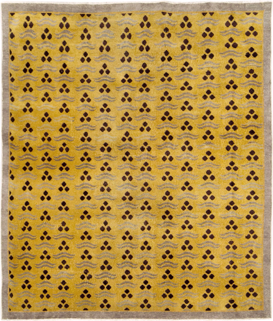 Vintage Anatolian Art Deco Carpet, No.15327 - Galerie Shabab
