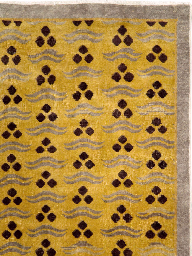 Vintage Anatolian Art Deco Carpet, No.15327 - Galerie Shabab