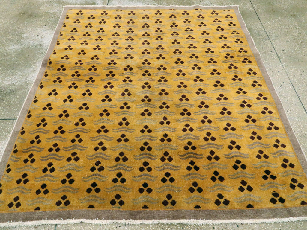Vintage Anatolian Art Deco Carpet, No.15327 - Galerie Shabab