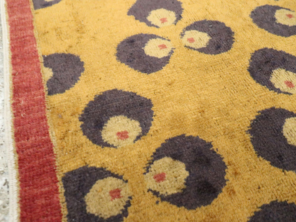 Vintage Turkish Art Deco Throw Rug, No.15331 - Galerie Shabab