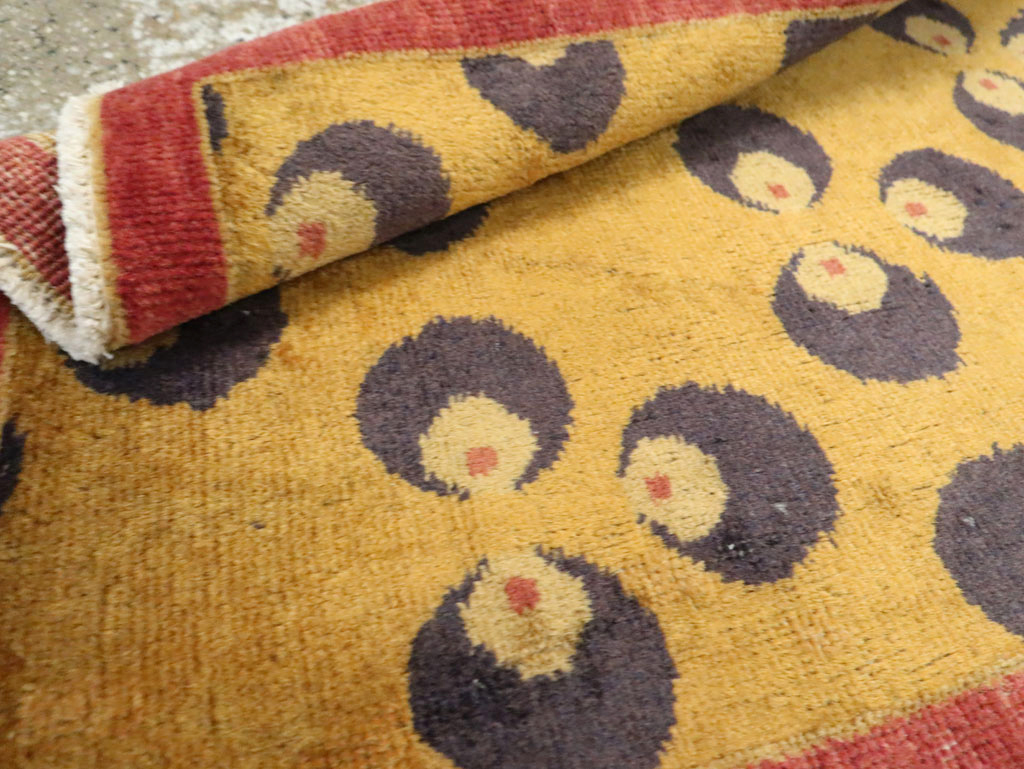 Vintage Turkish Art Deco Throw Rug, No.15331 - Galerie Shabab