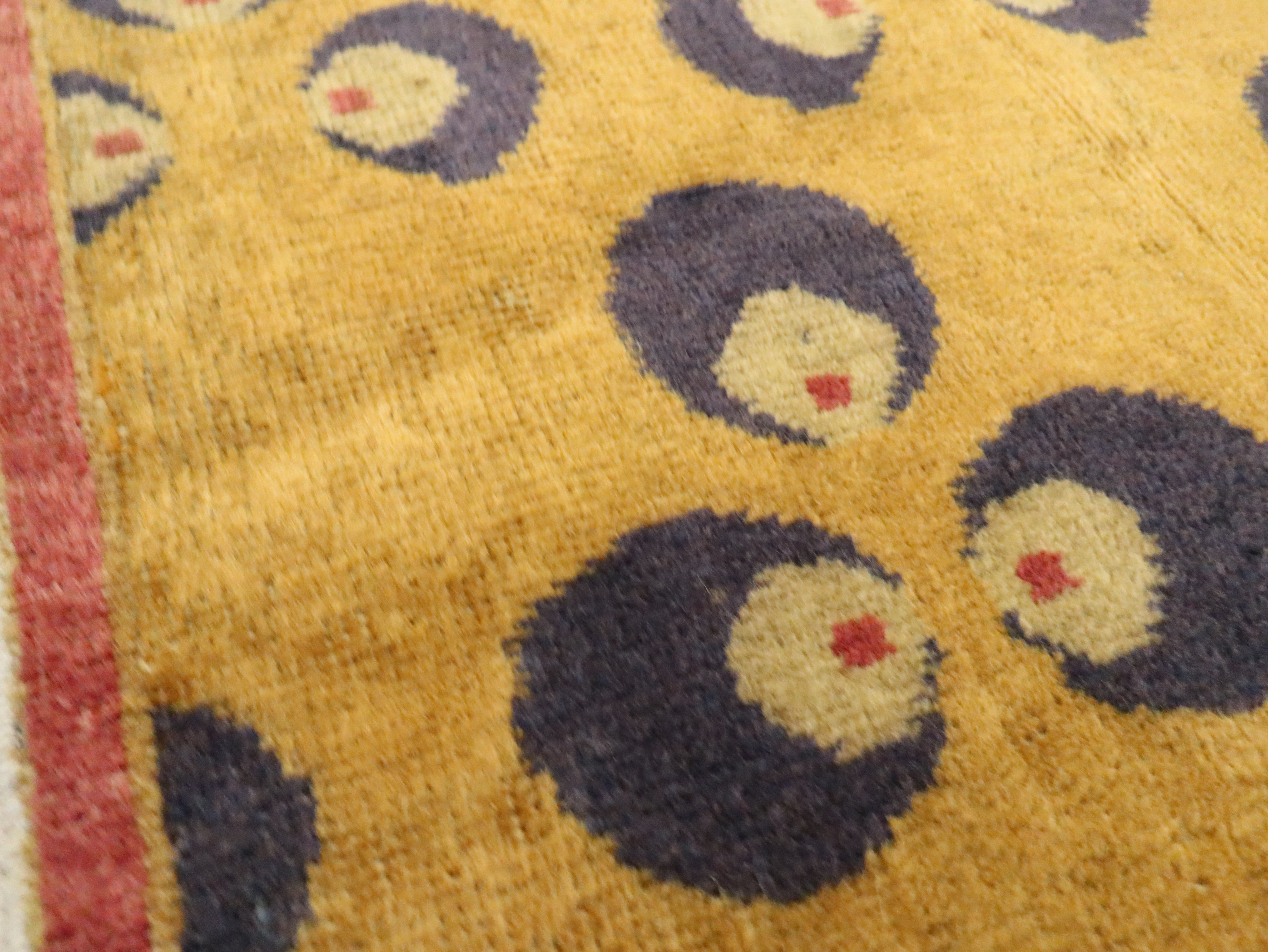 Vintage Turkish Art Deco Throw Rug, No.15343 - Galerie Shabab