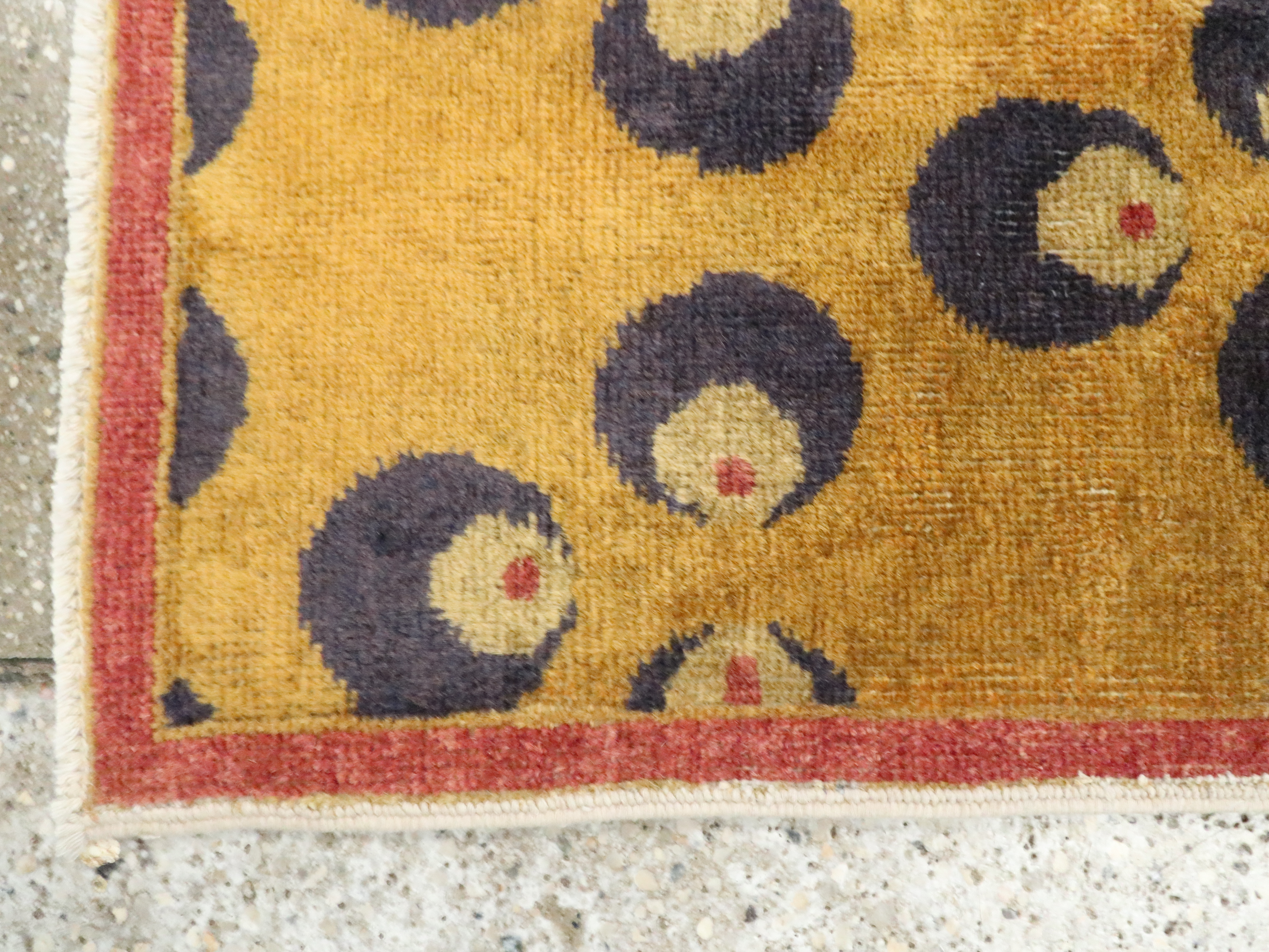 Vintage Turkish Art Deco Throw Rug, No.15343 - Galerie Shabab