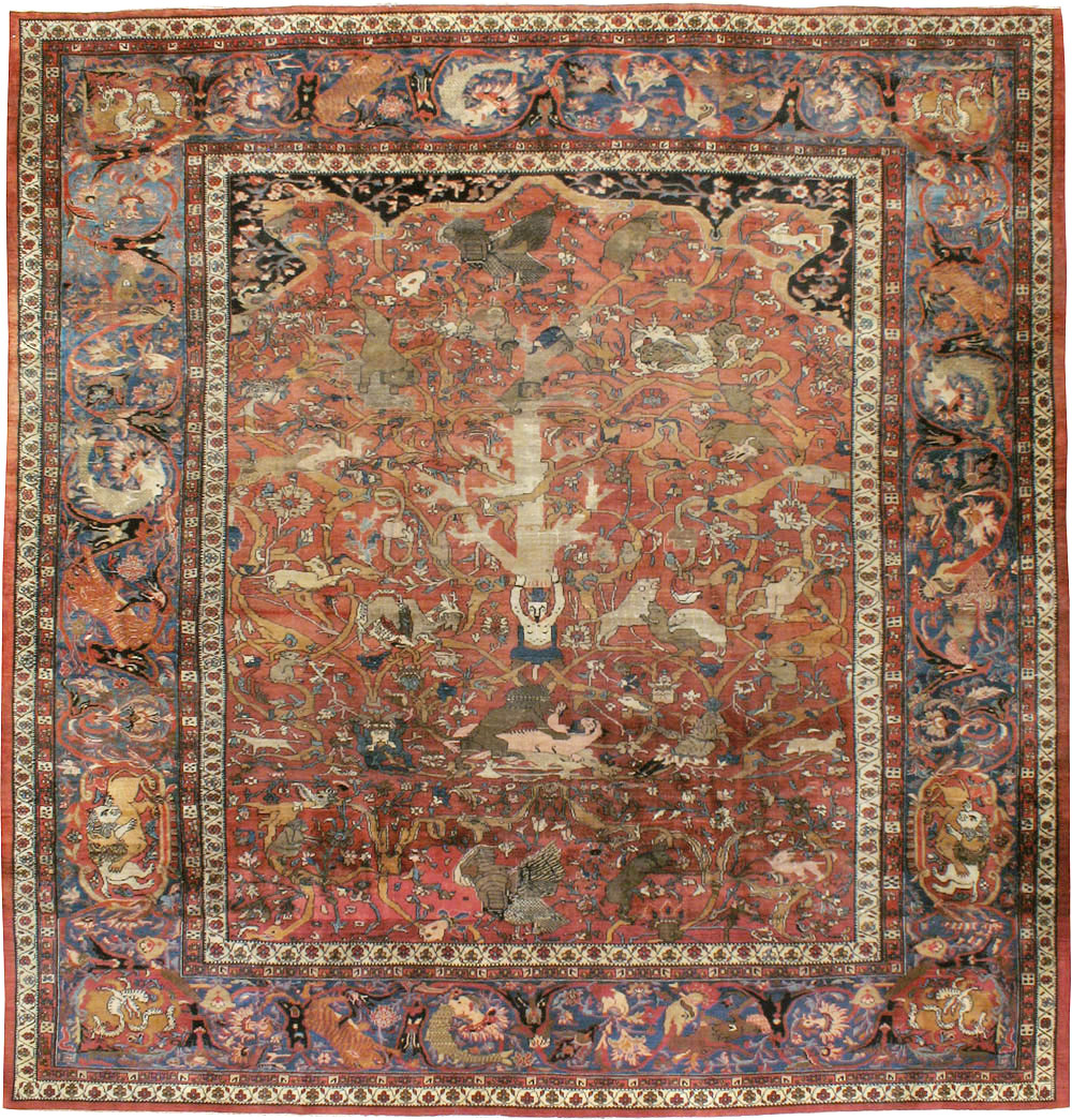 Antique Persian Fereghan Rug, No.15354 - Galerie Shabab