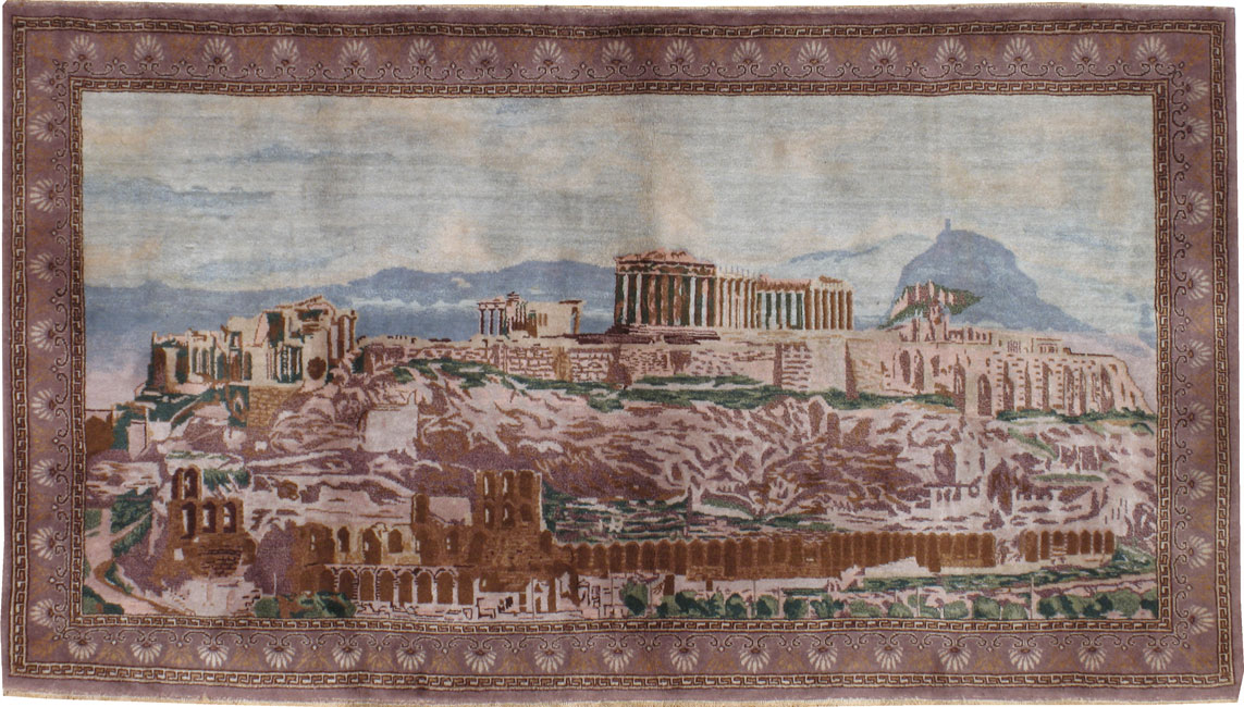 Vintage Turkish Sivas Pictorial Rug, No.15359 - Galerie Shabab