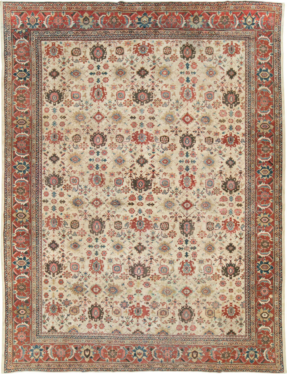 Antique Persian Mahal Room Size Carpet, No.15375 - Galerie Shabab