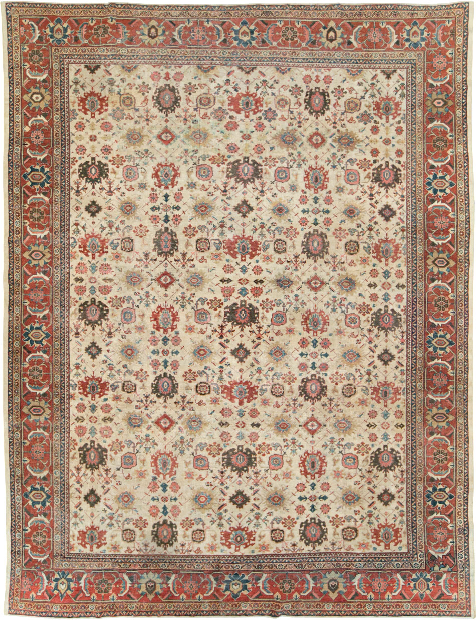 Antique Persian Mahal Room Size Carpet, No.15375 - Galerie Shabab