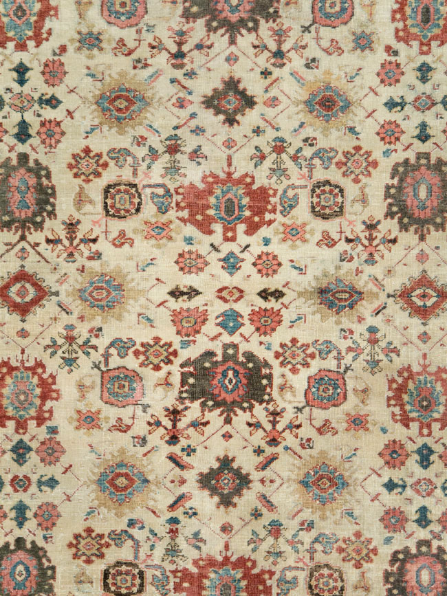 Antique Persian Mahal Room Size Carpet, No.15375 - Galerie Shabab
