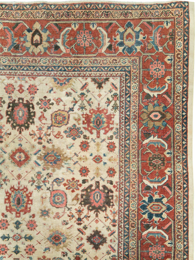 Antique Persian Mahal Room Size Carpet, No.15375 - Galerie Shabab