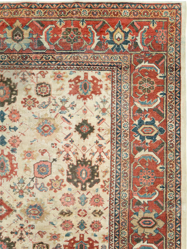 Antique Persian Mahal Room Size Carpet, No.15375 - Galerie Shabab