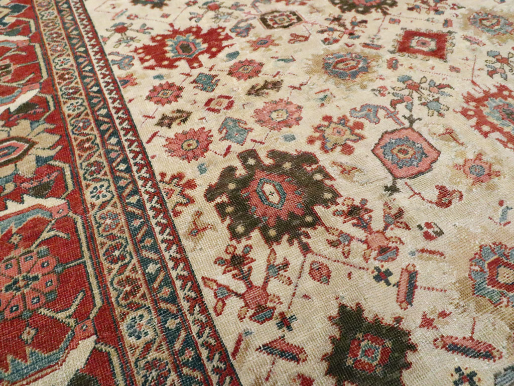 Antique Persian Mahal Room Size Carpet, No.15375 - Galerie Shabab