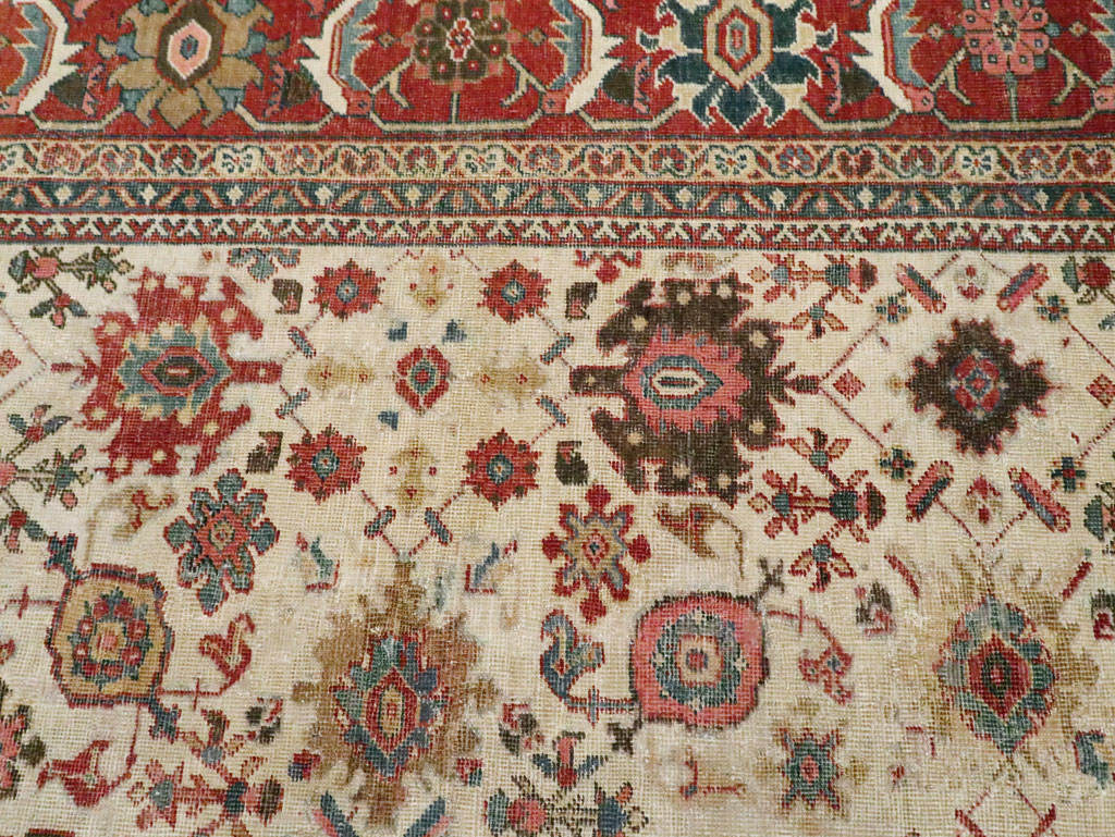 Antique Persian Mahal Room Size Carpet, No.15375 - Galerie Shabab