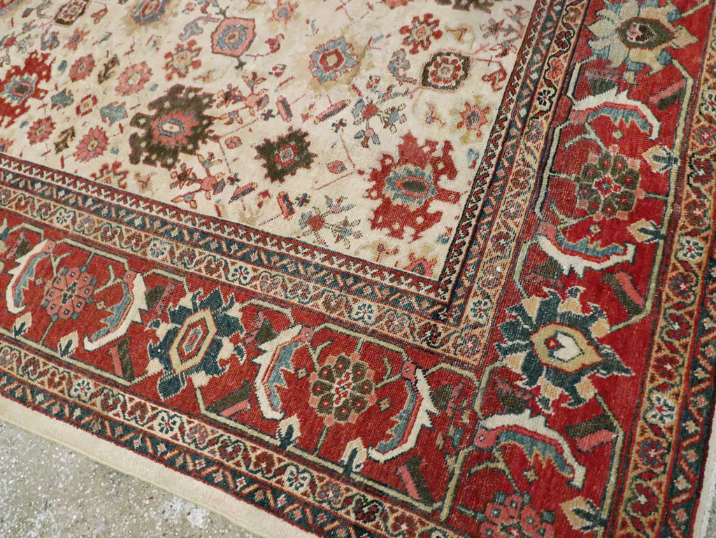 Antique Persian Mahal Room Size Carpet, No.15375 - Galerie Shabab