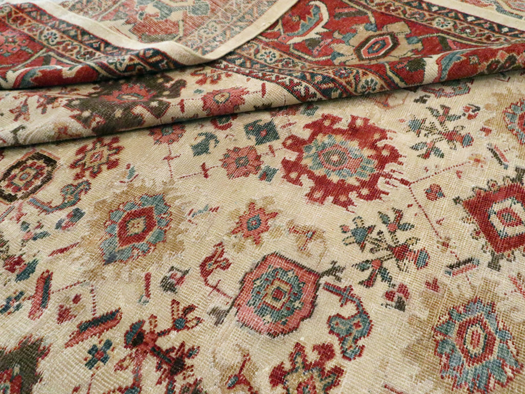 Antique Persian Mahal Room Size Carpet, No.15375 - Galerie Shabab
