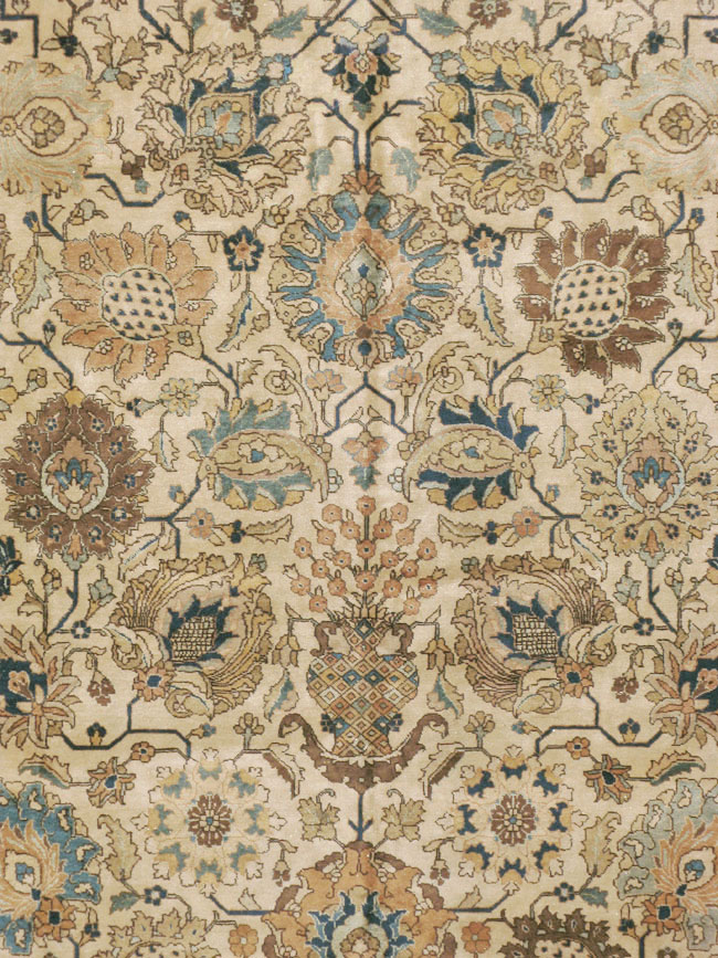 Vintage Persian Tabriz Carpet, No.15379 - Galerie Shabab