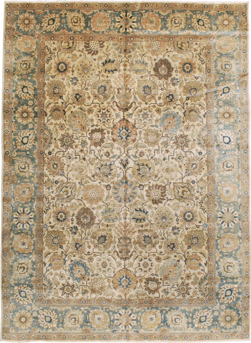 Vintage Persian Tabriz Carpet, No.15379 - Galerie Shabab