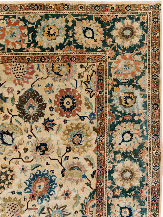 Vintage Persian Tabriz Carpet, No.15379 - Galerie Shabab