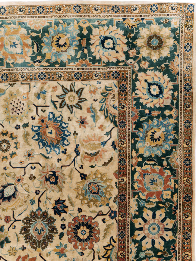 Vintage Persian Tabriz Carpet, No.15379 - Galerie Shabab