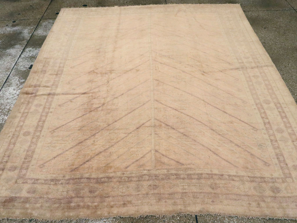 Vintage Turkish Oushak Square Carpet, No.15469 - Galerie Shabab