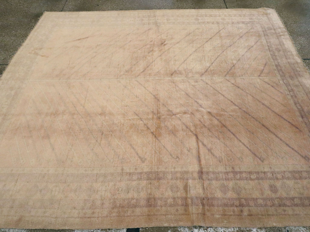 Vintage Turkish Oushak Square Carpet, No.15469 - Galerie Shabab