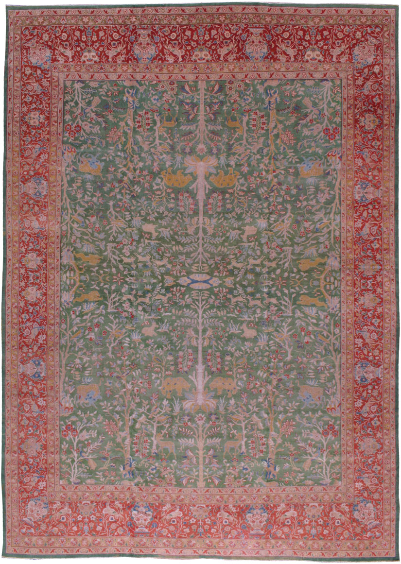 Antique Indian Lahore Carpet, No.15474 - Galerie Shabab