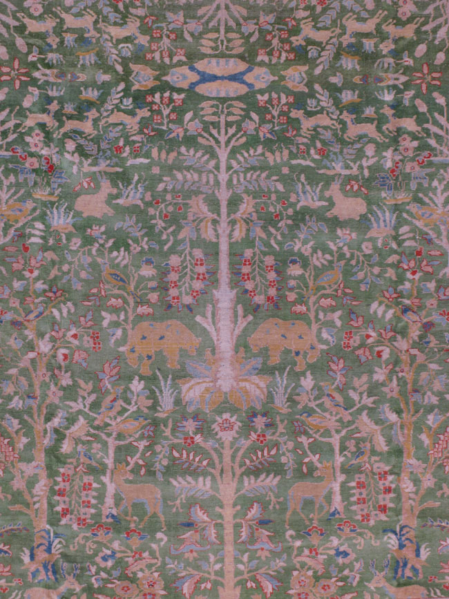 Antique Indian Lahore Carpet, No.15474 - Galerie Shabab