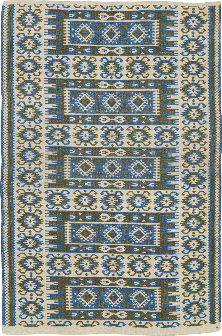 Vintage Swedish Flatweave Kilim Rug, No.15507 - Galerie Shabab