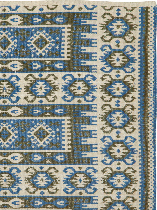 Vintage Swedish Flatweave Kilim Rug, No.15507 - Galerie Shabab