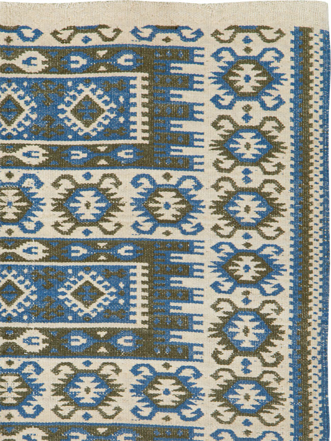 Vintage Swedish Flatweave Kilim Rug, No.15507 - Galerie Shabab