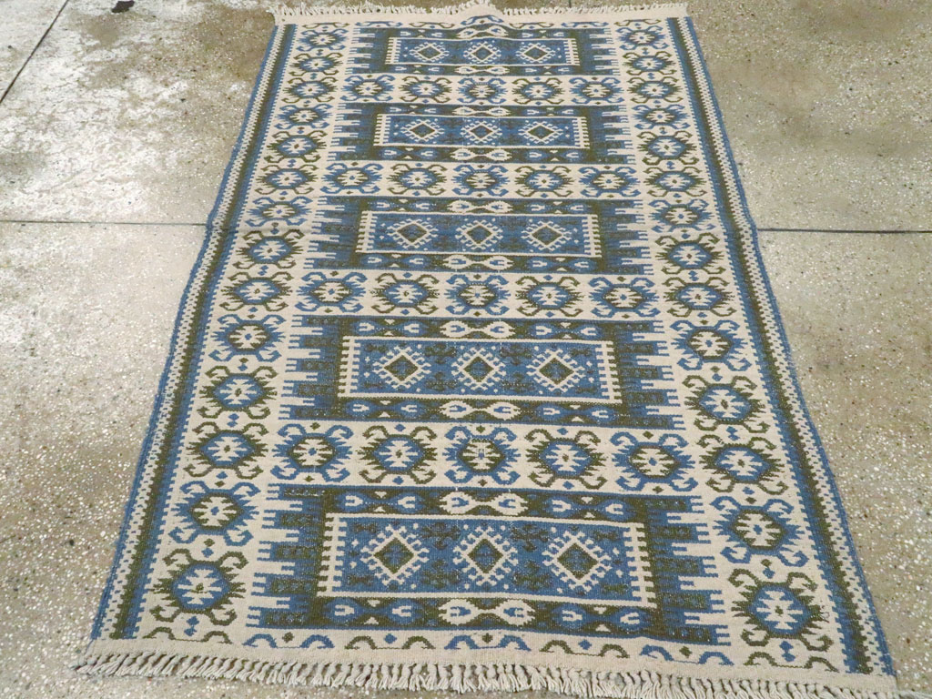 Vintage Swedish Flatweave Kilim Rug, No.15507 - Galerie Shabab