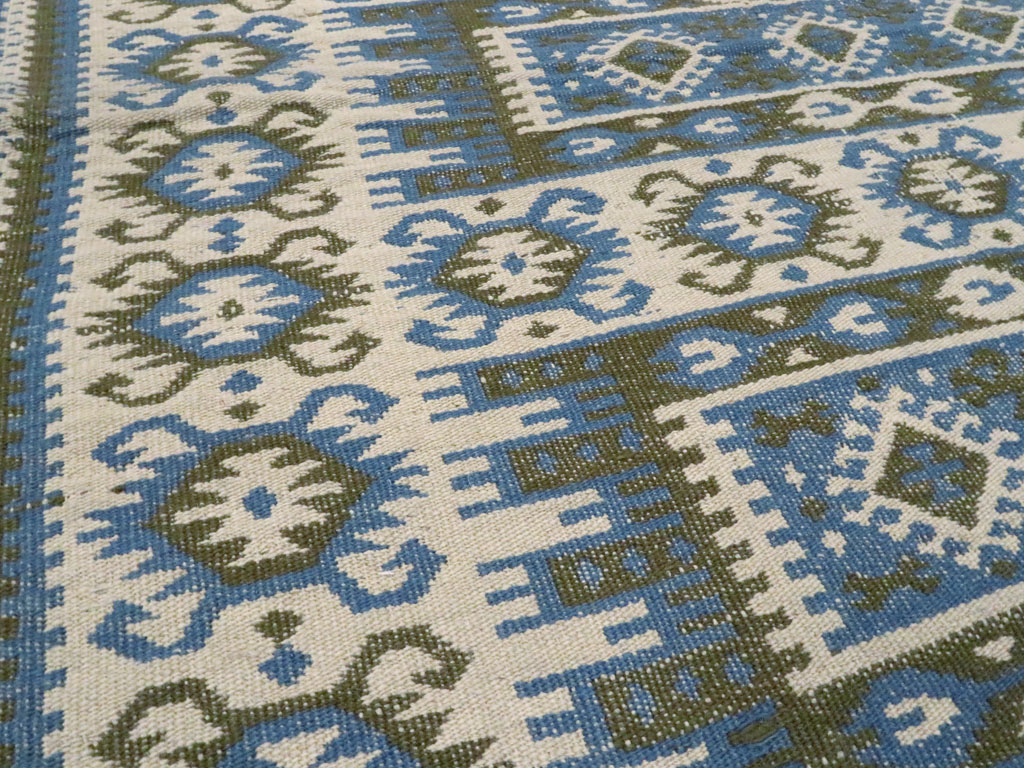 Vintage Swedish Flatweave Kilim Rug, No.15507 - Galerie Shabab