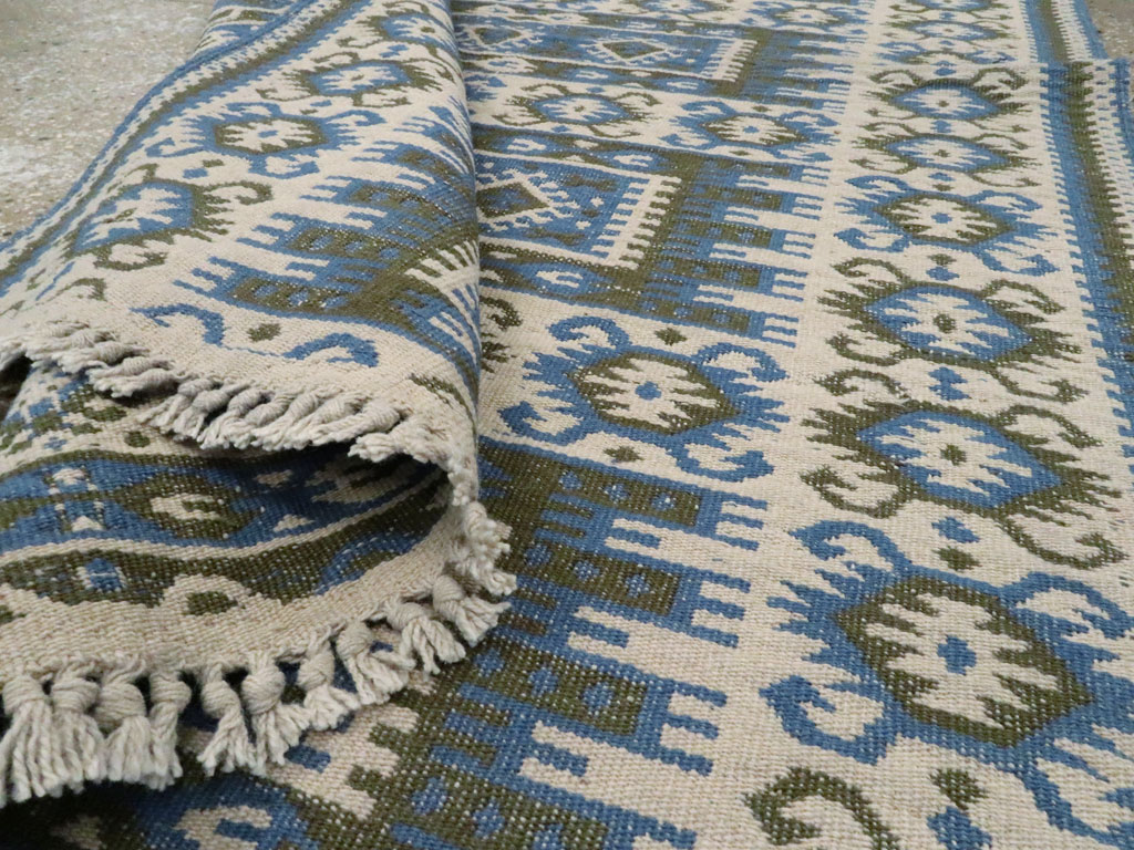 Vintage Swedish Flatweave Kilim Rug, No.15507 - Galerie Shabab
