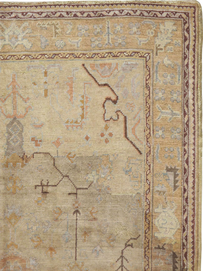 Antique Turkish Oushak Carpet, No.15510 - Galerie Shabab