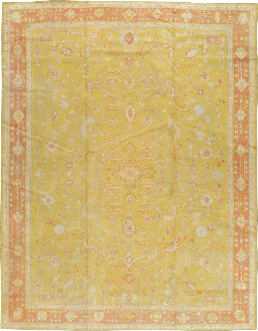 Antique Turkish Oushak Carpet, No.15526 - Galerie Shabab