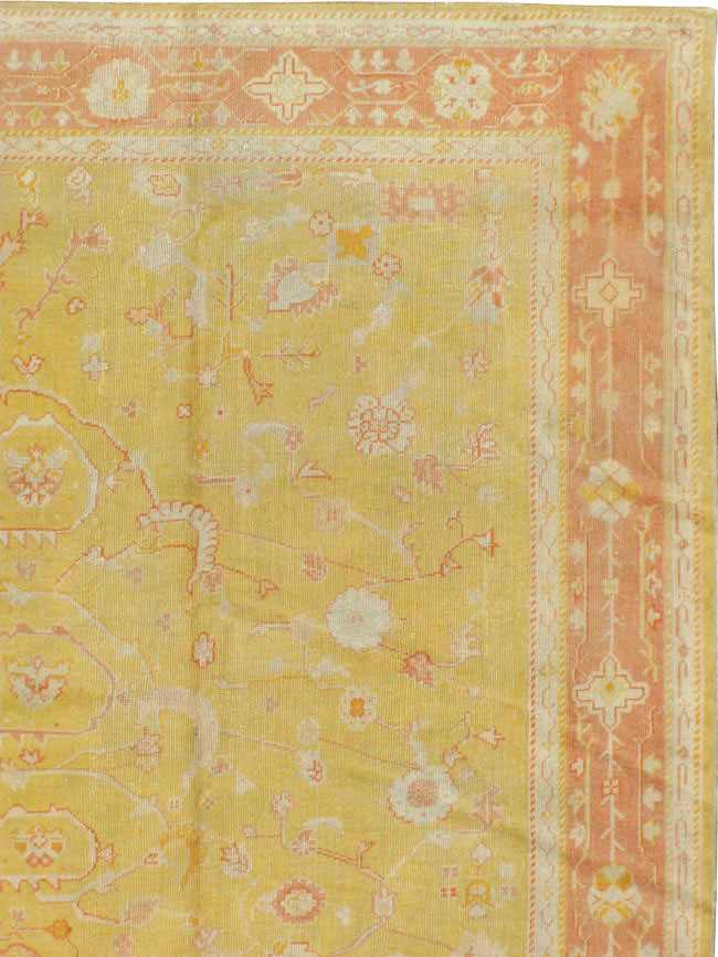Antique Turkish Oushak Carpet, No.15526 - Galerie Shabab